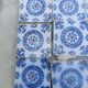 17 old tiles from Desvres Fourmaintraux-Courquin – 11 × 11 cm 19th century