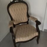 Fauteuil voltaire 19eme  structure en acajou