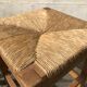 Pair of vintage beech stools seated mulched