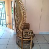 Emmanuelle Peacock vintage armchair 70