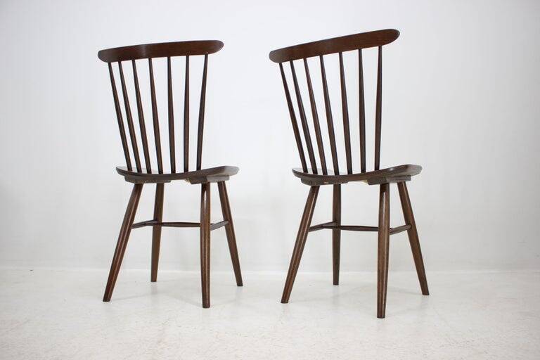 Set of Two Scandinavian Style Dinning Chairs, 1960s