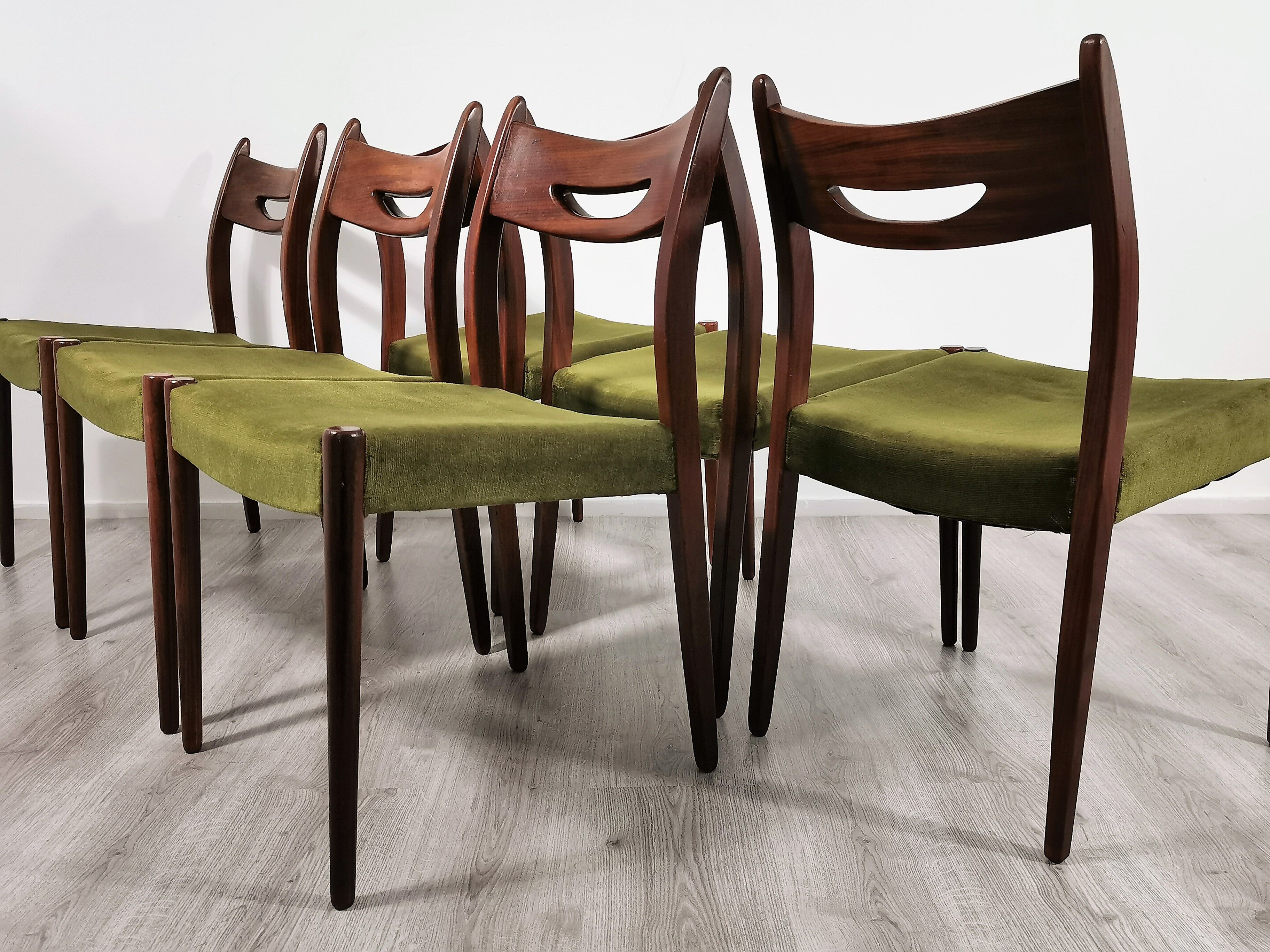 Set Vintage Teak Dining Chairs