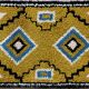 Vintage ocher yellow wool Smyrna carpet / rug