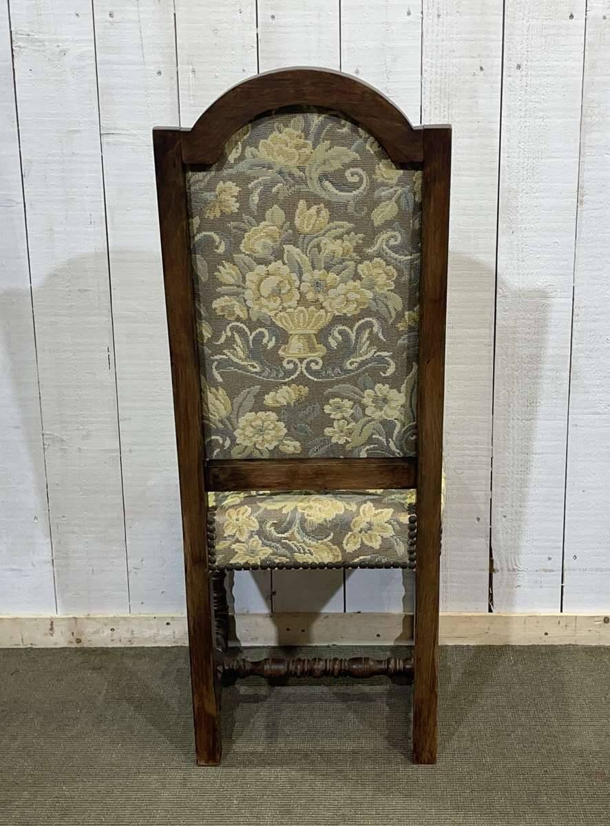 Set of 6 louis xiii beech chairs from the 1950s