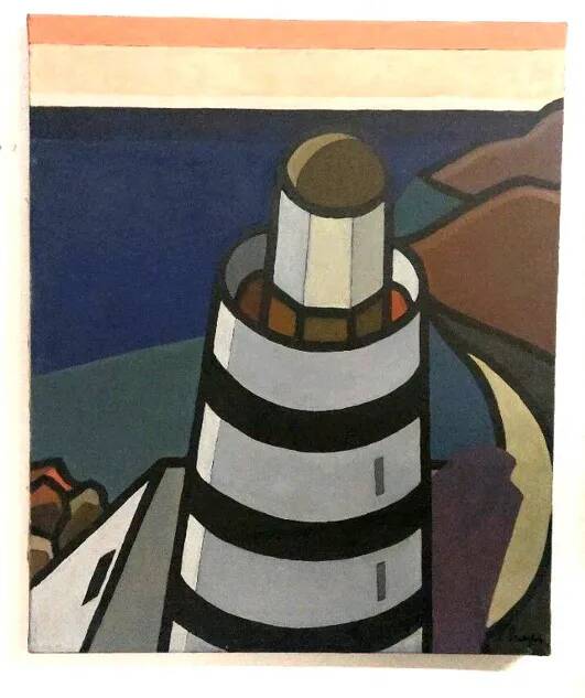 Oil painting on canvas "The Lighthouse" by Franco Prayer (1924)