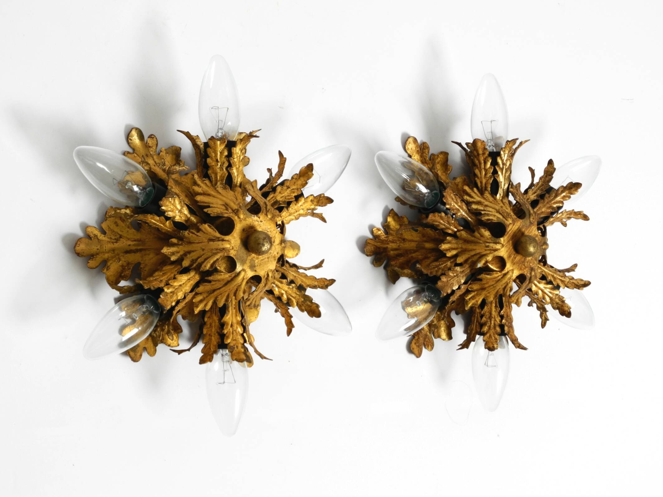 Set of three beautiful 1960s Italian ceiling or wall lamps by Banci Firenze