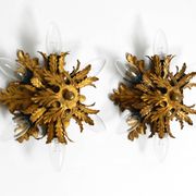 Set of three beautiful 1960s Italian ceiling or wall lamps by Banci Firenze