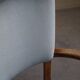 Modern Danish, curved oak chaise longue, attributed to Viggo Boesen, 1950s