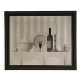 Oil painting still life The Glass of Wine by Nicolas Watine 1980