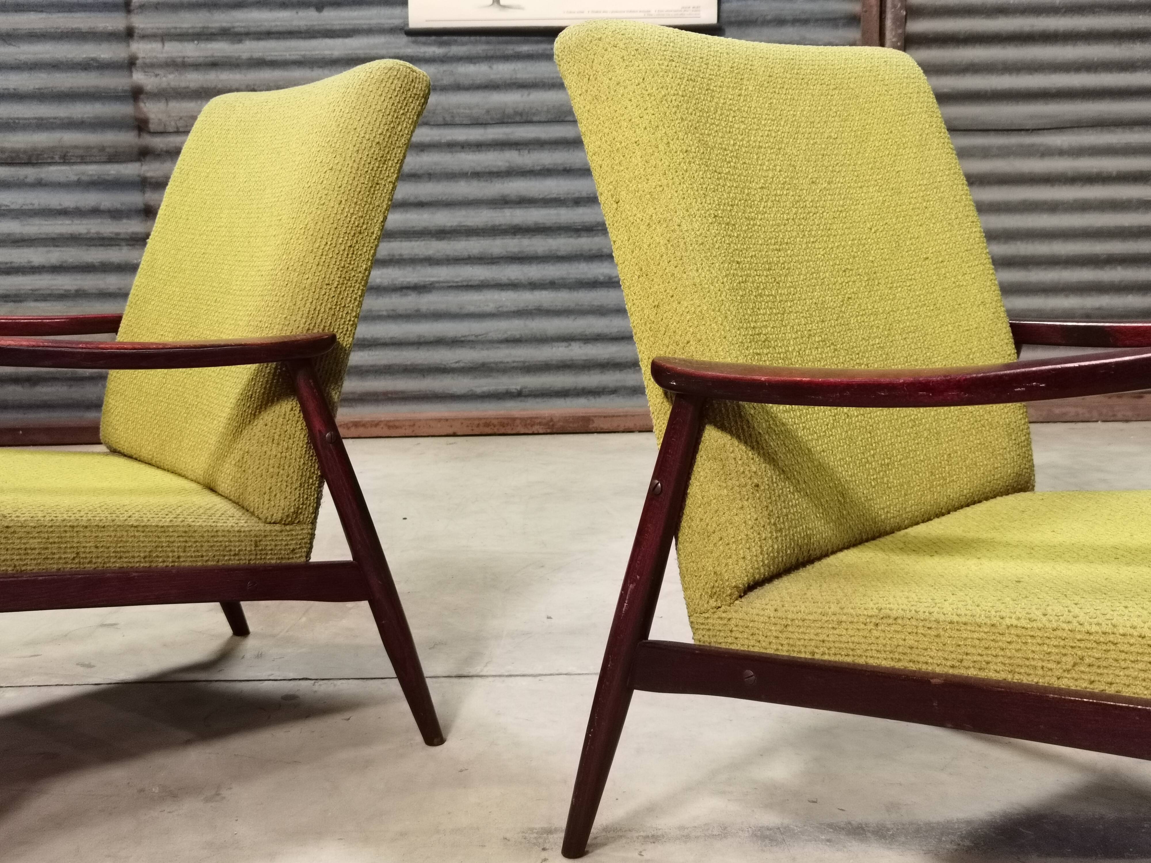 Paire de fauteuil Jitona Soběslav 1960