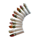 A set of 10 porcelain knife holders decorated "vegetables"