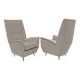 Pair of Mid-Century Modern Velvet High Back Armchairs by Isa, 195