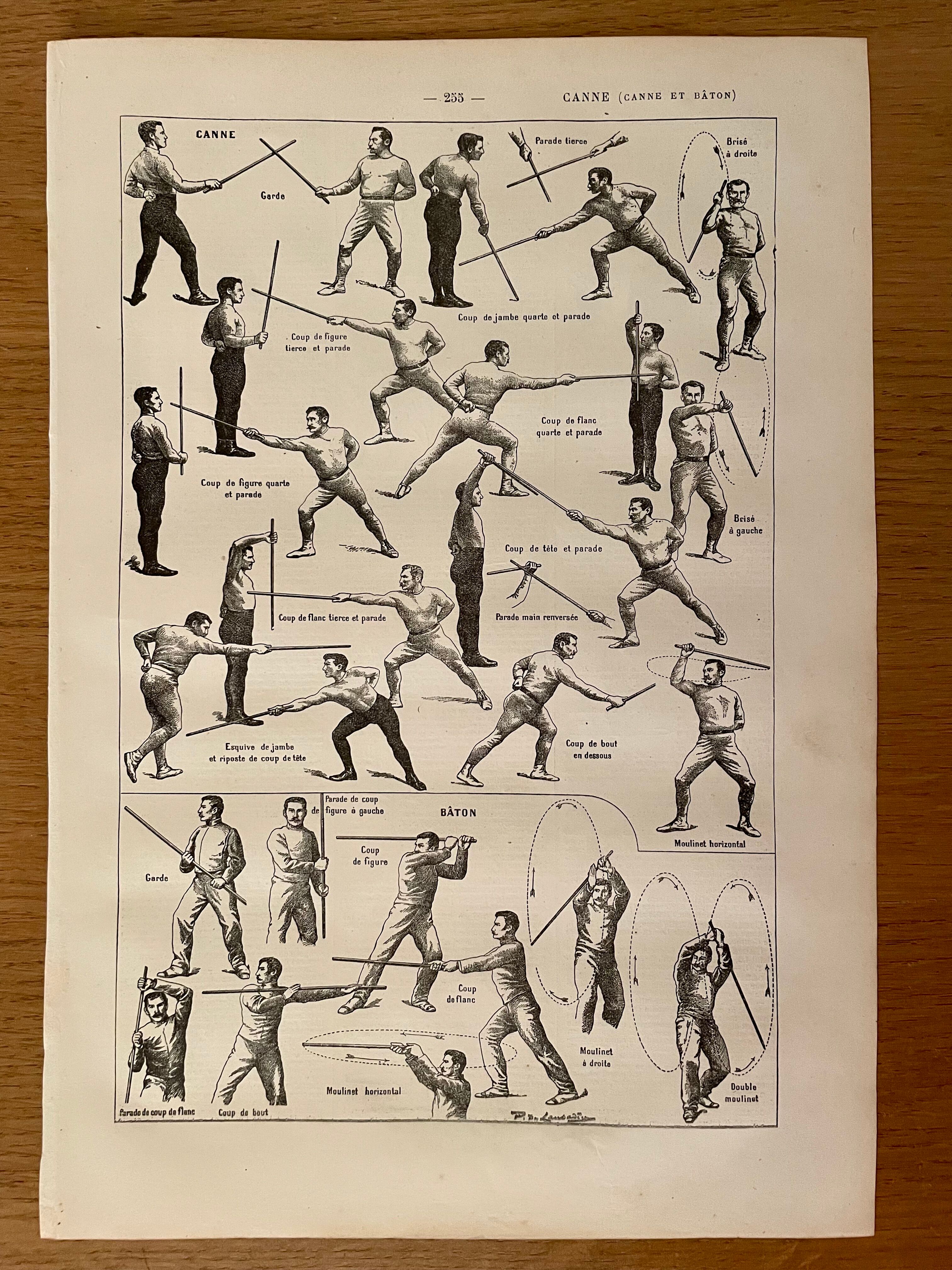 Lithograph on the cane of 1922, sport