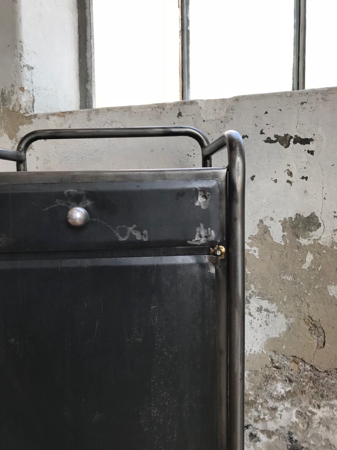 Industrial bedside table