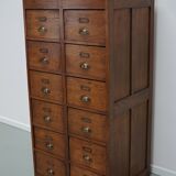 Vintage Dutch Oak Apothecary / Filing Cabinet, 1930s