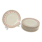 Set of 6 dessert plates | Bernardaud | Garland of roses