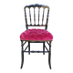 Antique Napoleon III chair in red velvet with upholstery