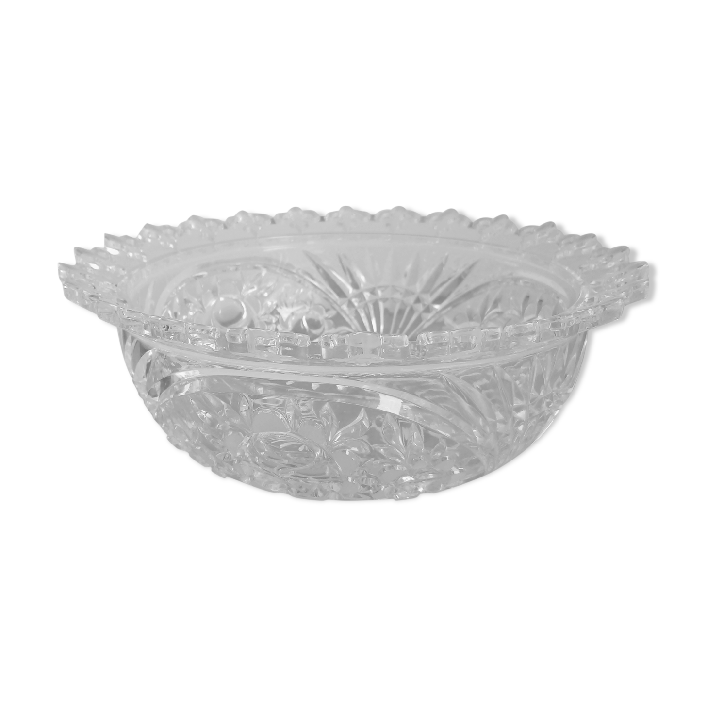 Salad bowl crystal lily flowers