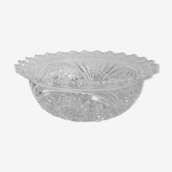 Salad bowl crystal lily flowers