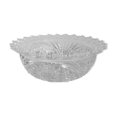 Saladier cristal fleurs de lys