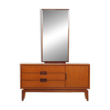 Vintage mid century modern dressing table in teak, 1960s