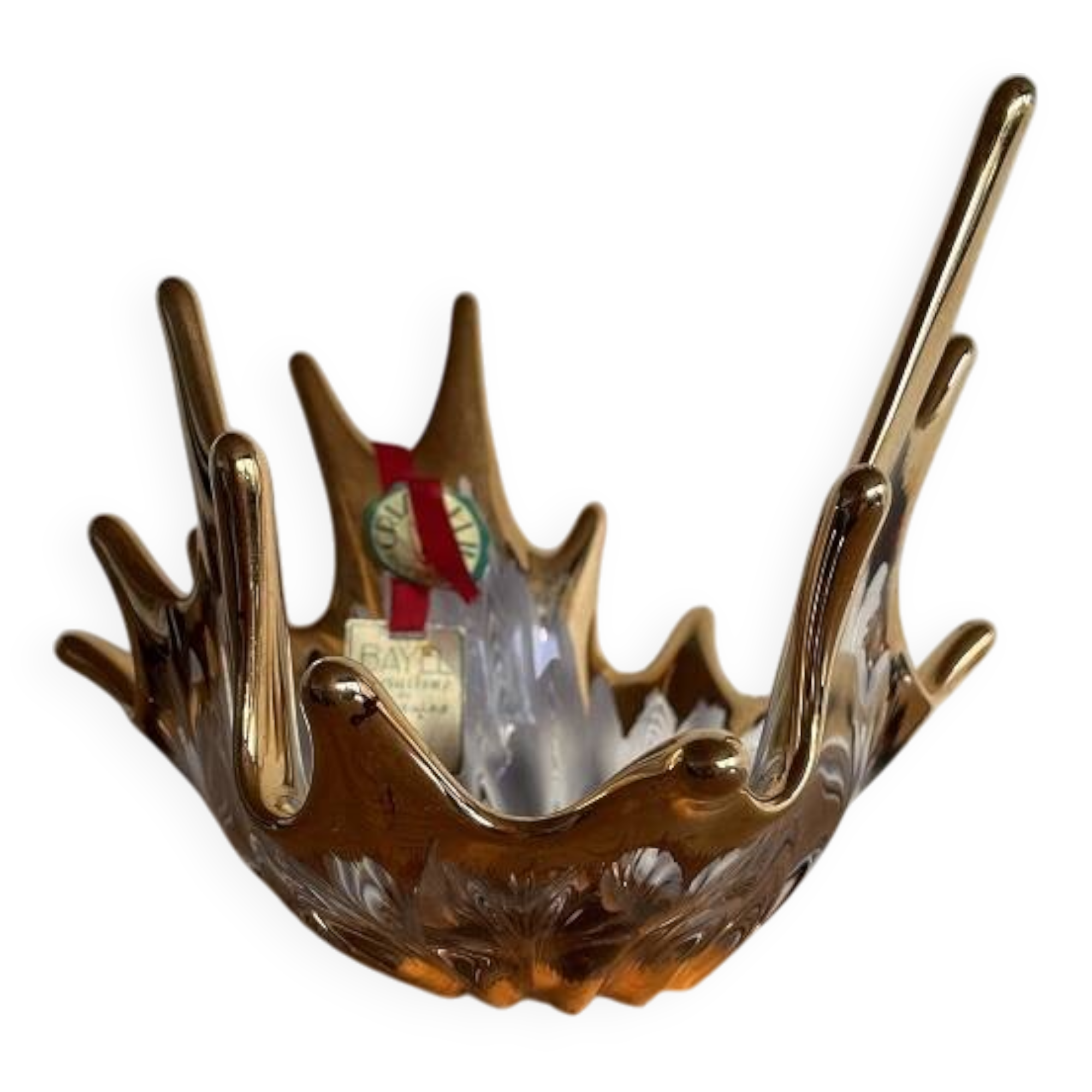 Bayel crystal gold empty pocket cup