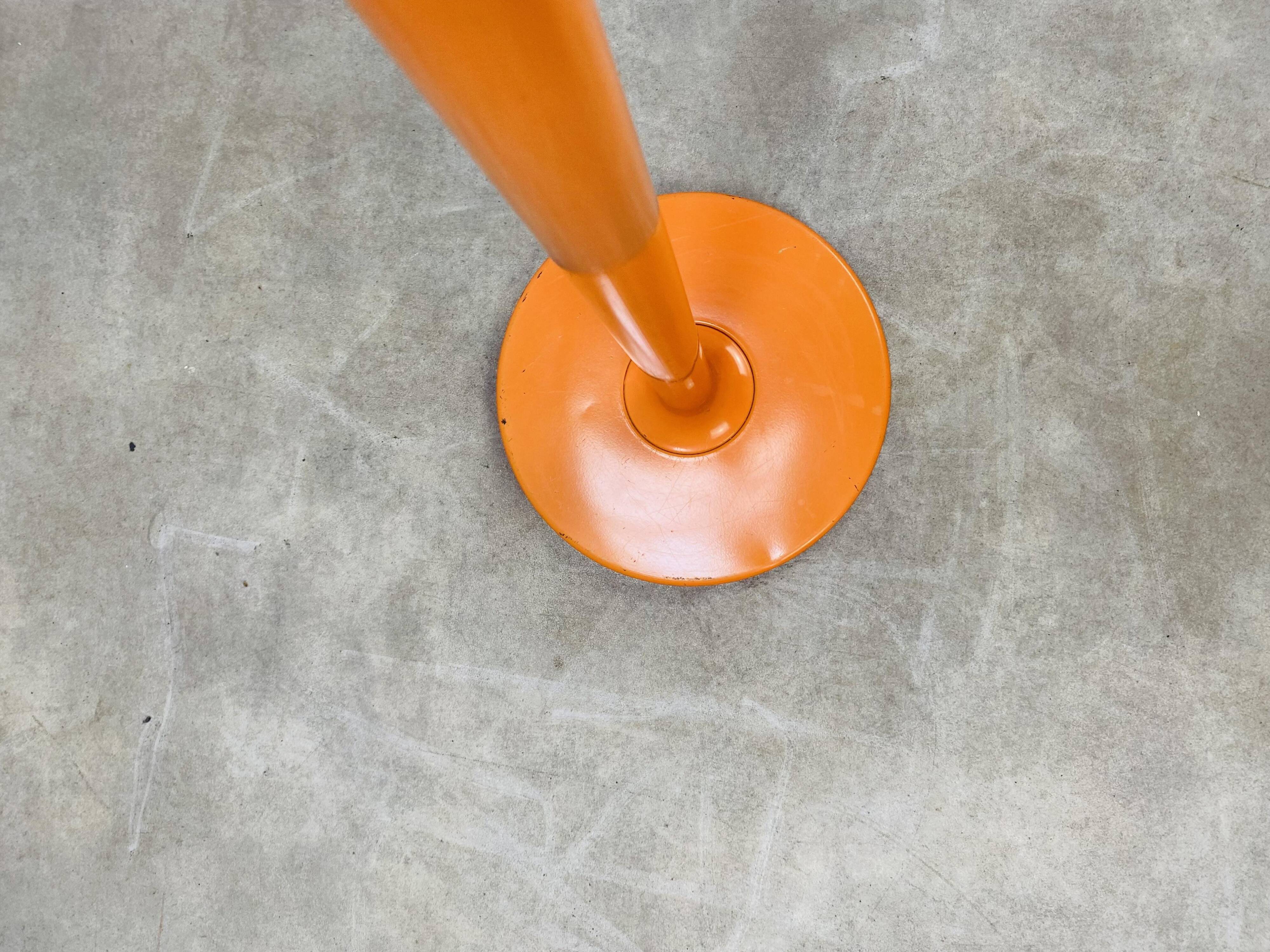 Coat rack 70's orange and chrome by Fase