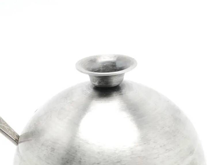 Mid-century modern sugar bowl, silver-plated brass, Poland, 1960s