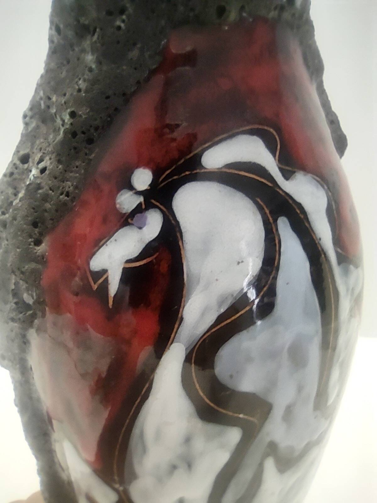 Vintage Fat Lava Earthenware Vase by Giulianelli for Ceramiche San Marino