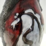 Vintage Fat Lava Earthenware Vase by Giulianelli for Ceramiche San Marino