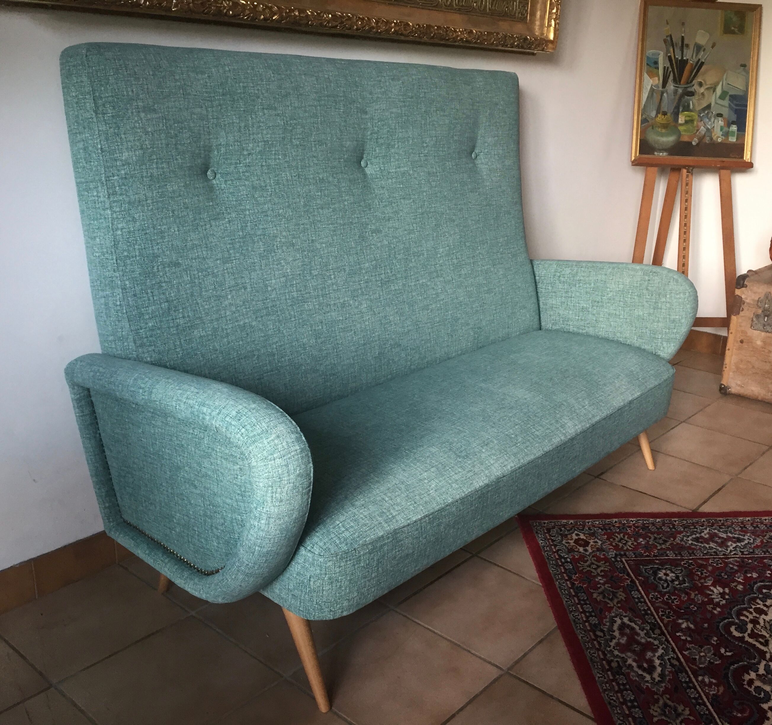 Vintage compass feet sofa