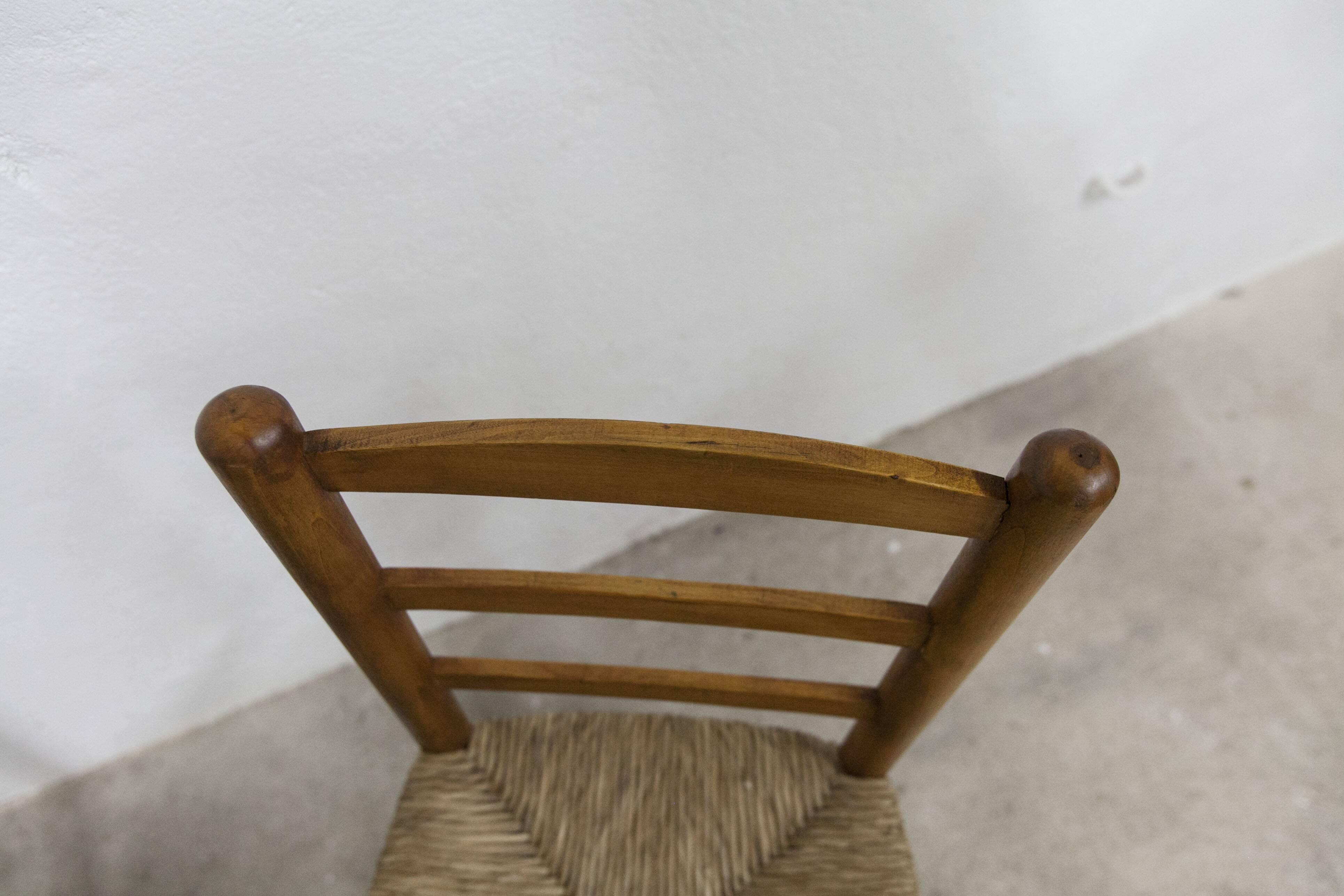 Pair of rustic chairs in solid ash