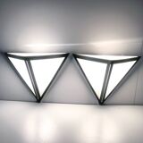 Pair of glass and tap Limburg wall appliques