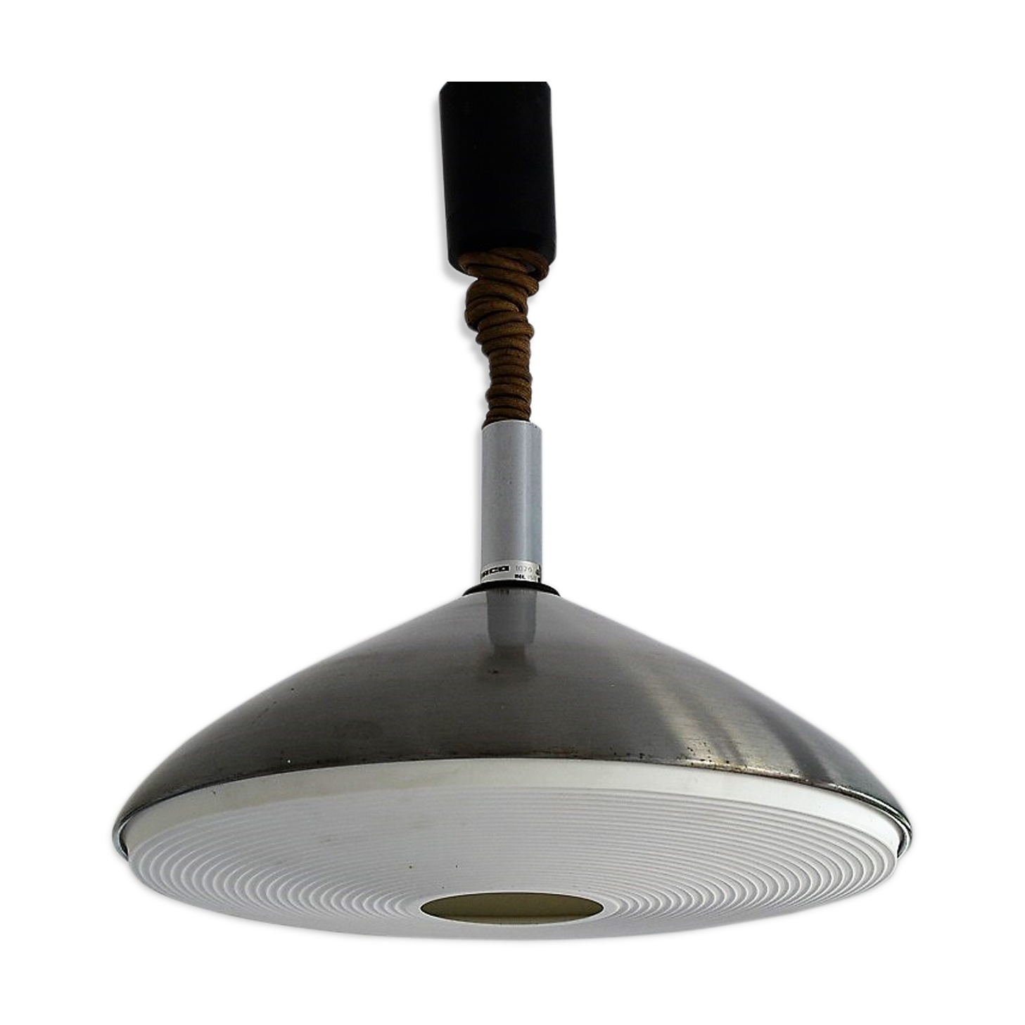 Vintage aluminum  hanging brushed ERCO - Germany s 1970