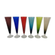 6 vintage Murano glass champagne flutes from the 60s