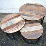 Set of 3 pull-out tables