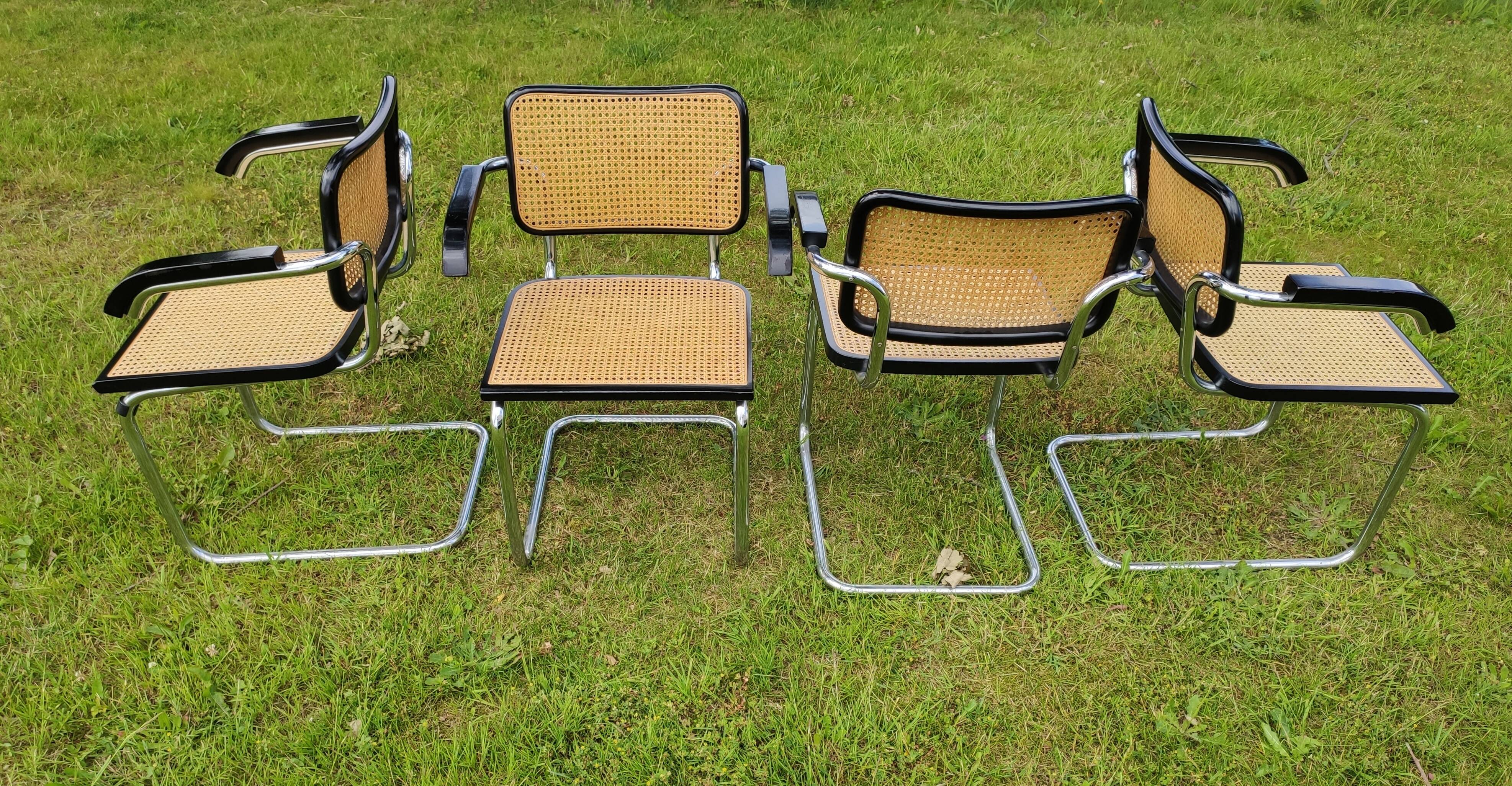 Cesca b64 armchair design Marcel Breuer, years 70