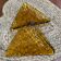 Set of 2 amber glass raviers