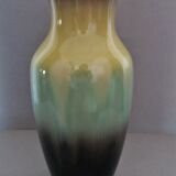 Vintage earthenware vase gold border marked Germany