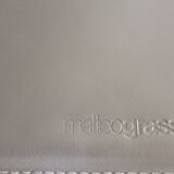 Set of Matteo Grassi designer armchairs – MIZAR Collection – Grey leather