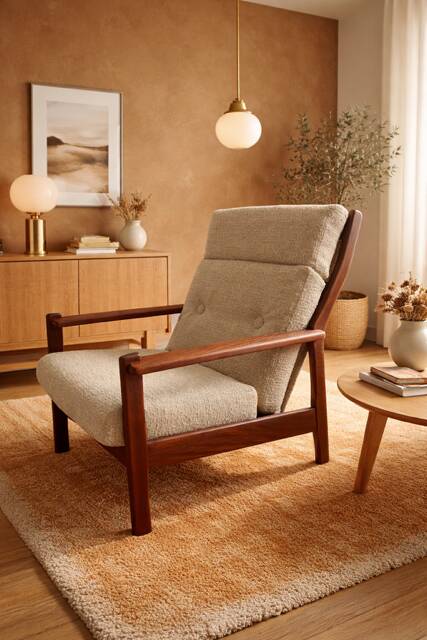 Fauteuil teck scandinave 1960