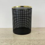 Mid century design perforated metal basket / bin , 1970s