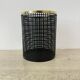 Mid century design perforated metal basket / bin , 1970s