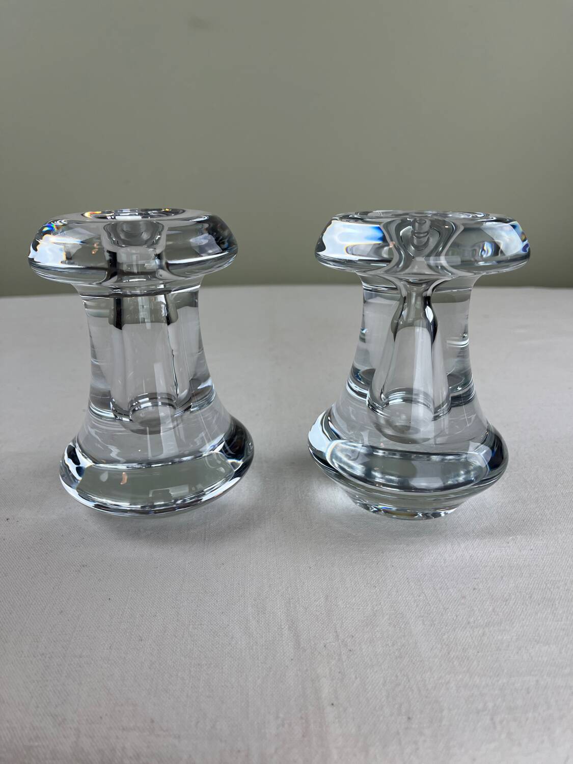 Set of 70s design candlesticks