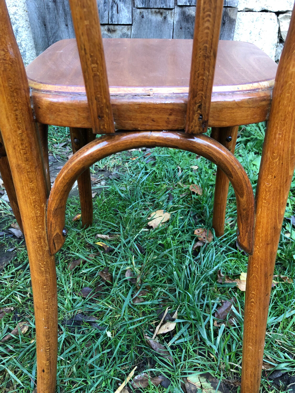 Varnished bistro chairs