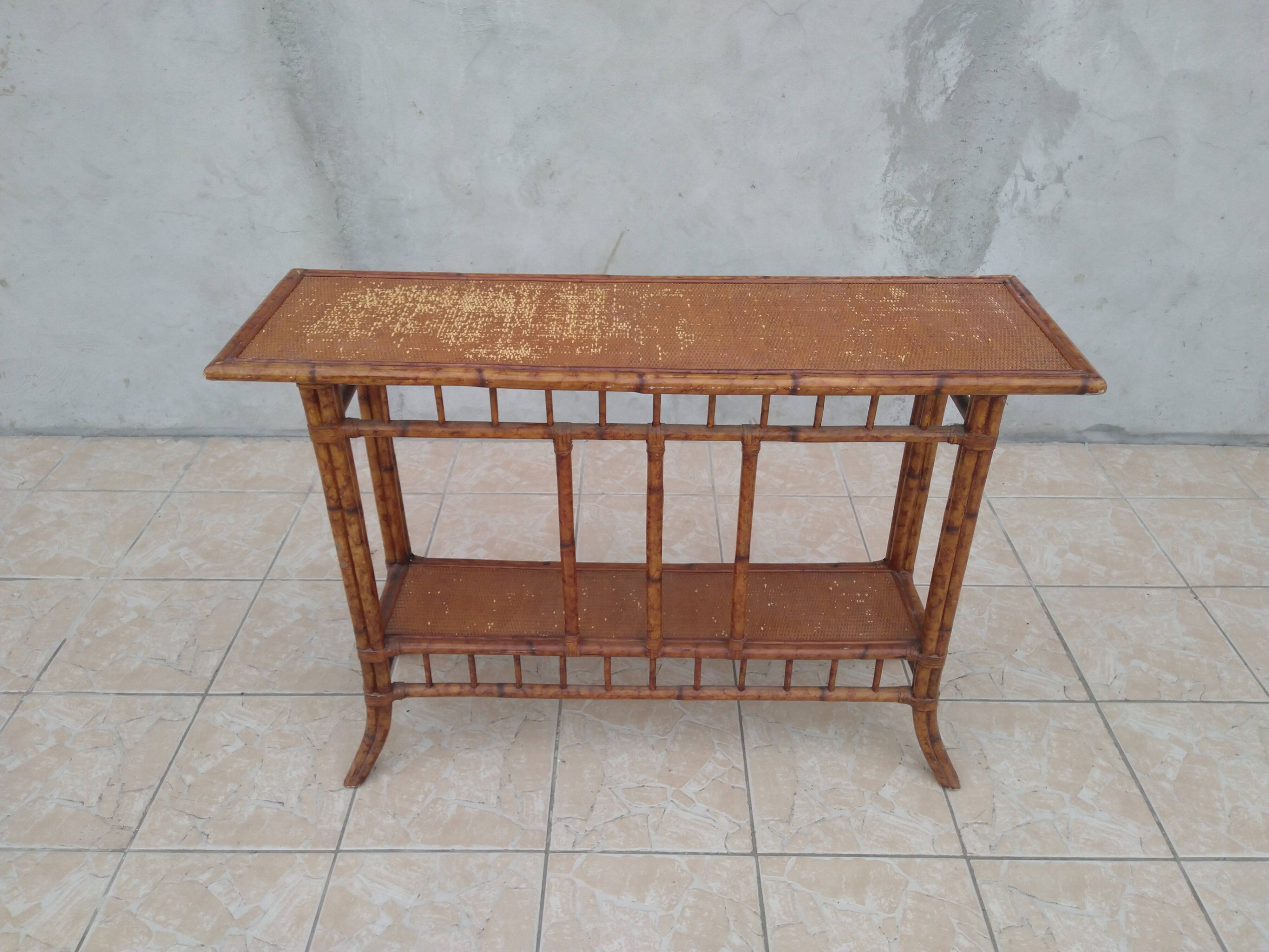 Rattan console