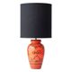 Ceramic table lamp Dutch Orange Gouda “Tokio”, 1970s, black linen shade