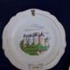 11 plates of earthenware from Gien model Châteaux de la Loire ar 22 cmmoiries diam