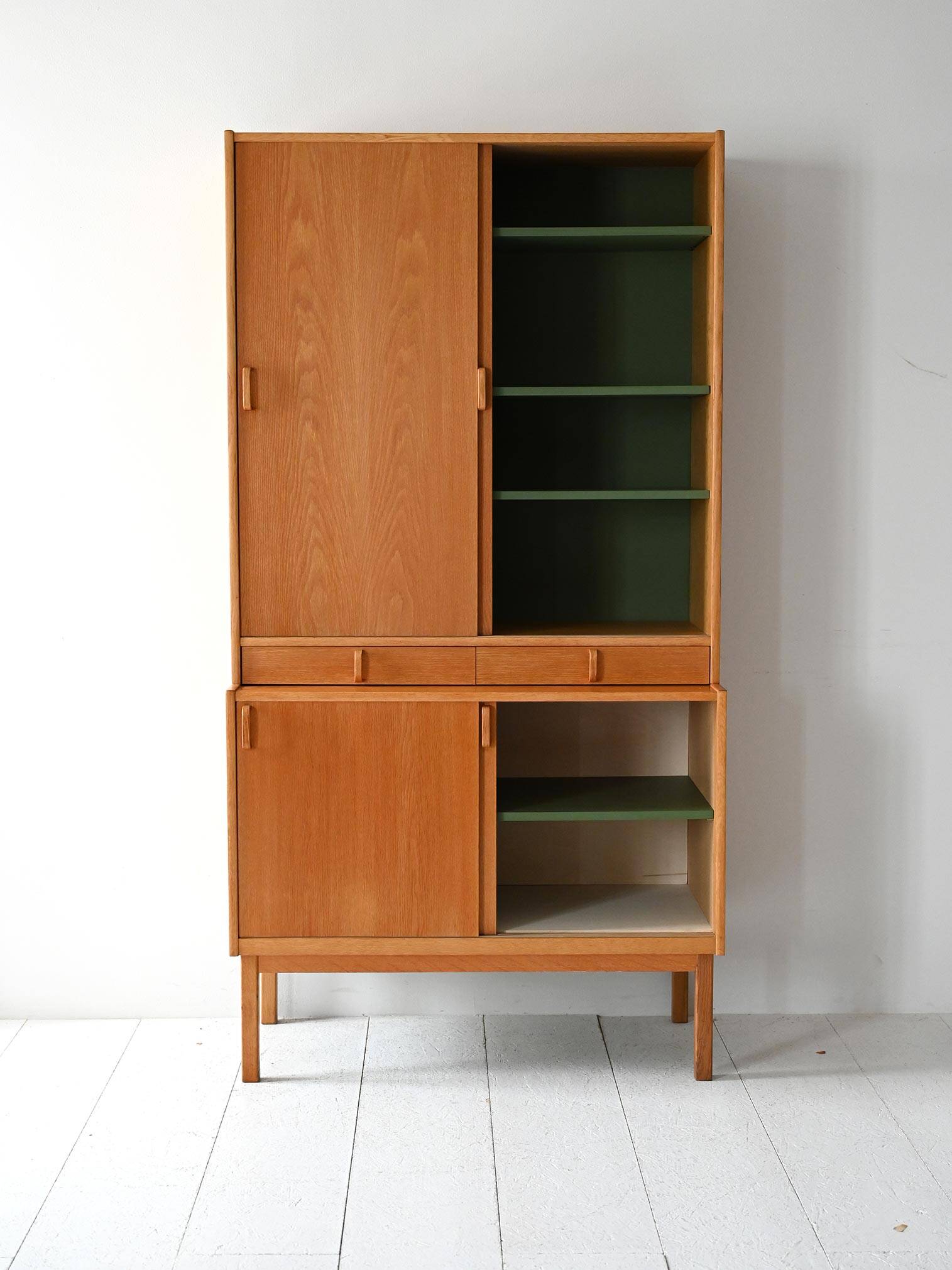 Vintage Scandinavian oak bookcase by Bodafors