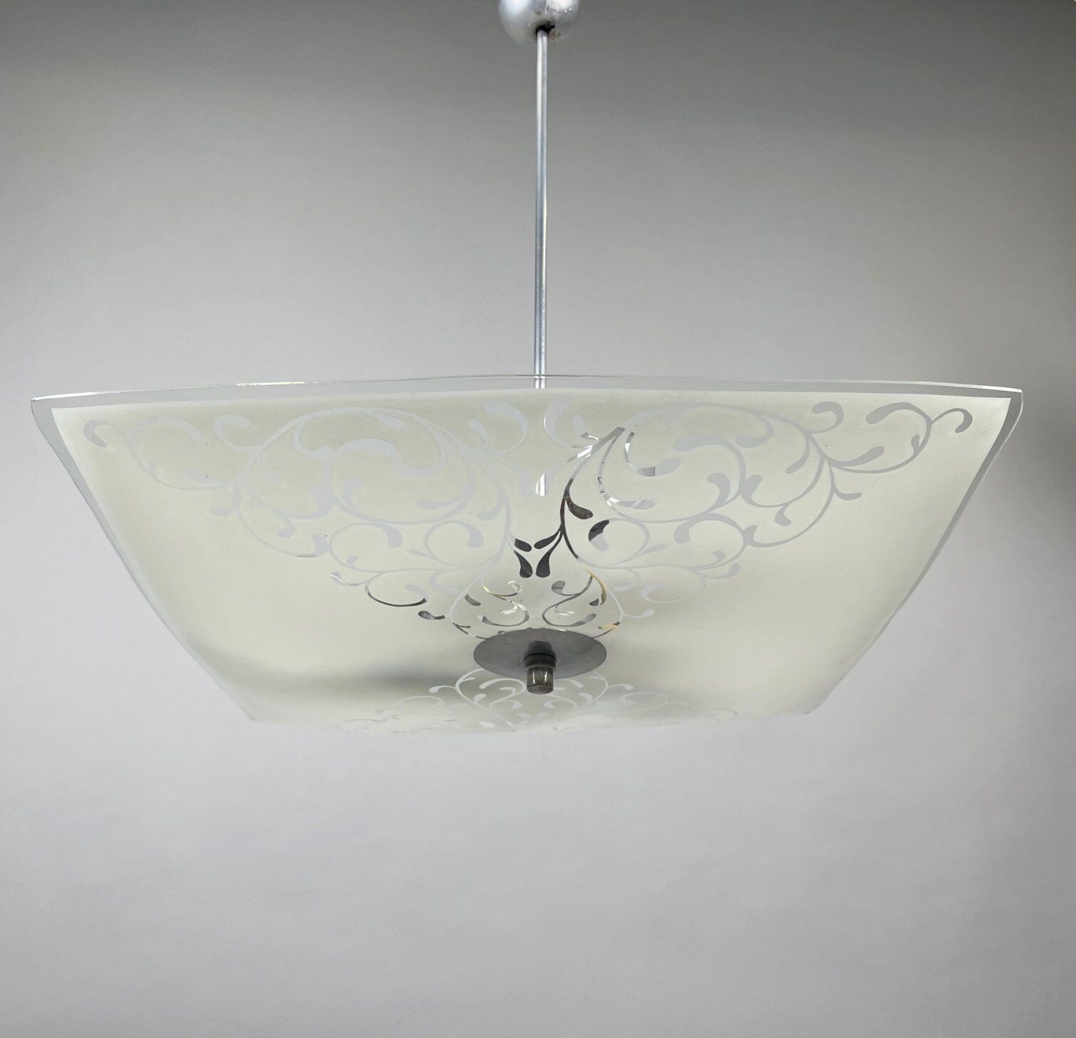 Mid century glass pendant by Napako, Czechoslovakia, 1960's
